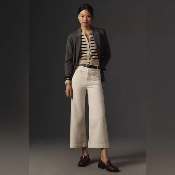Anthropologie NWT Colette Cropped Wide-Leg corduroy size 23 - Picture 4 of 8
